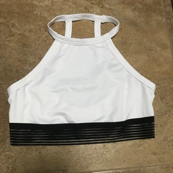 🌸🖤3/$30 - Cute Victoria's Secret White High Neck Halter Bra & Black Mesh - Picture 8 of 8